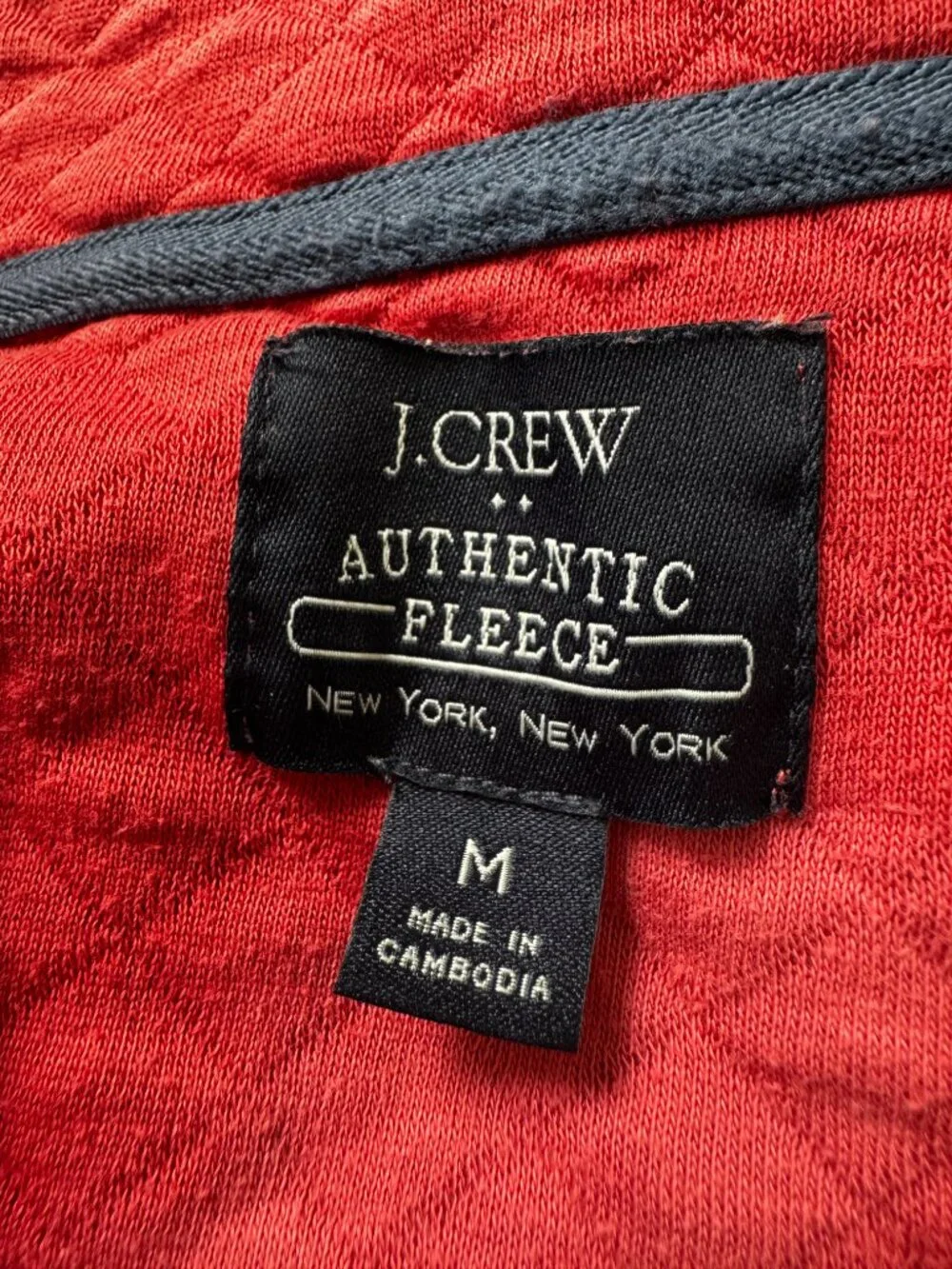 Men's Medium J. Crew Quilted Quarter-Zip